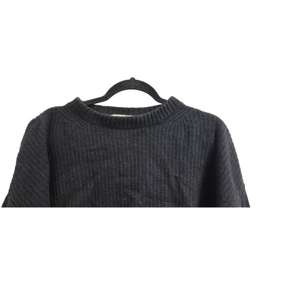 N.O.W. Andrea Rosati Cashmere Sweater Women Black Ribbed Knit Italy Oversized M - Picture 4 of 14
